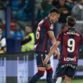 Levante players celebrate after scoring against Sevilla