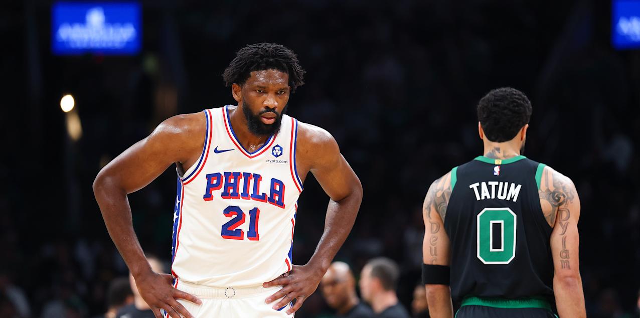 Joel Embiid and Jason Tatum