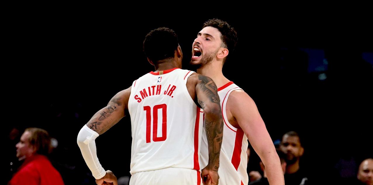 Jabari Smith Jr and Alperen Sengun