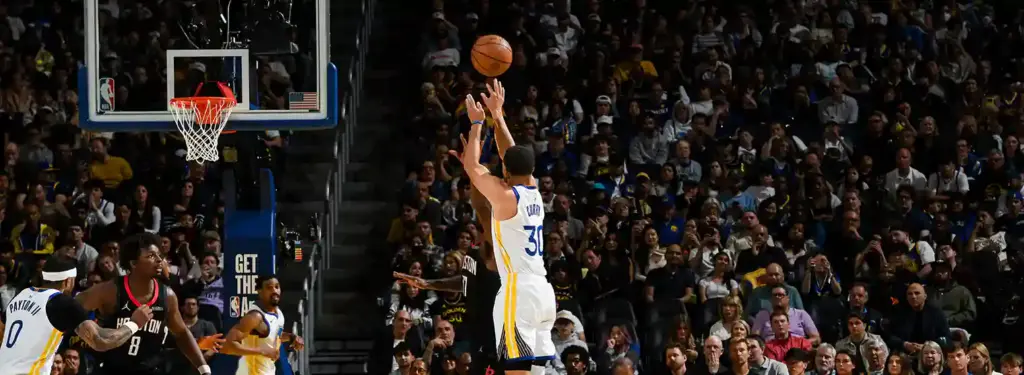 Steph Curry shoots from deep in his return from injury