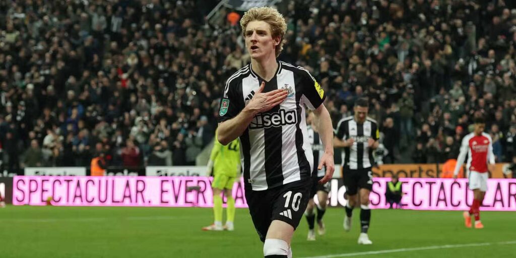 Newcastle forward Anthony Gordon