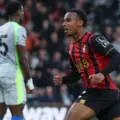 Eli Kroupi has just scored for Bournemouth against Manchester City
