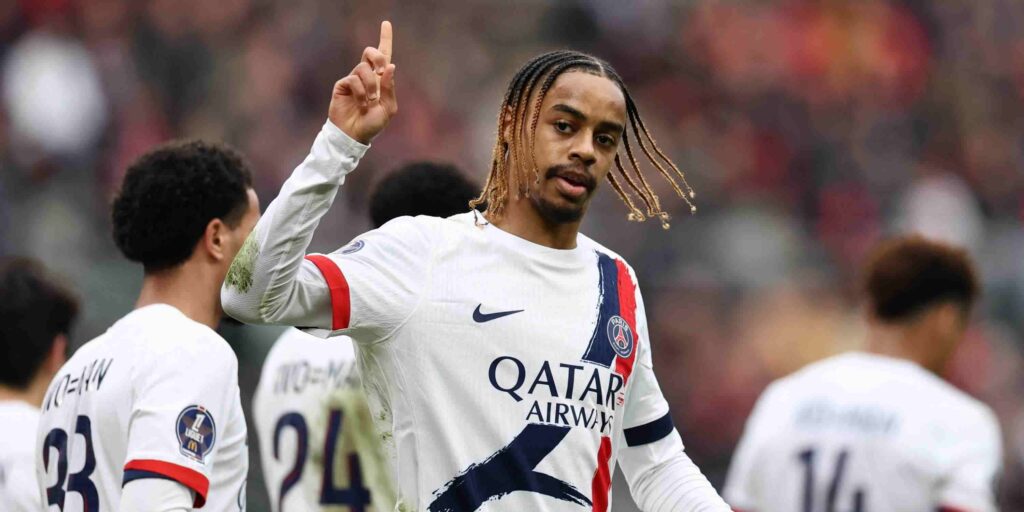PSG winger Bradley Barcola