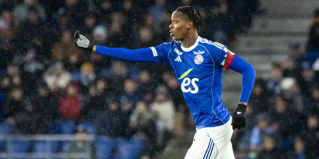 Strasbourg striker Emanuel Emegha