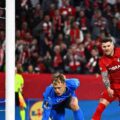 Lukas Kubler scoring for Freiburg against Braga