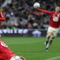 Lille players celebrate after scoring a goal