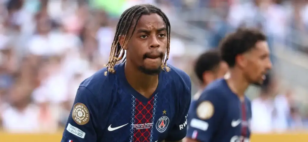 PSG winger Bradley Barcola