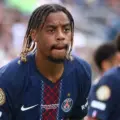 PSG winger Bradley Barcola