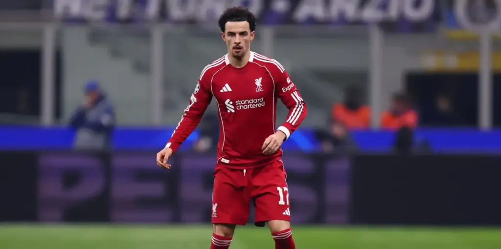 Liverpool midfielder Curtis Jones