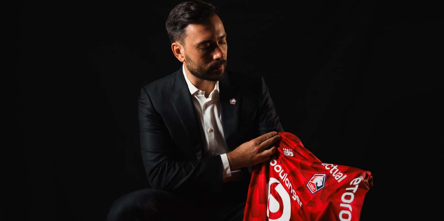 Davide Ancelotti during his unveiling as Lille head coach