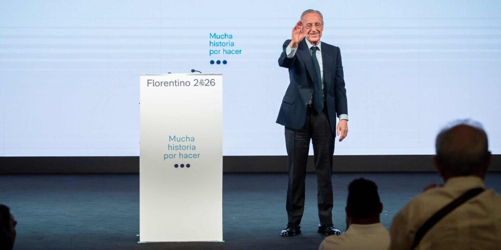 Real Madrid president Florentino Perez