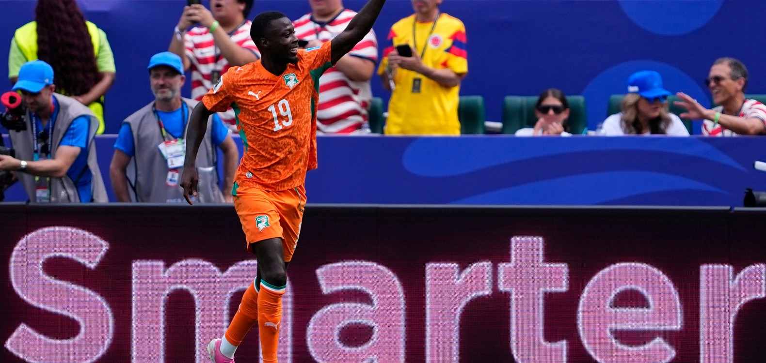 Nicolas Pepe has just scored for Ivory Coast against Curacao