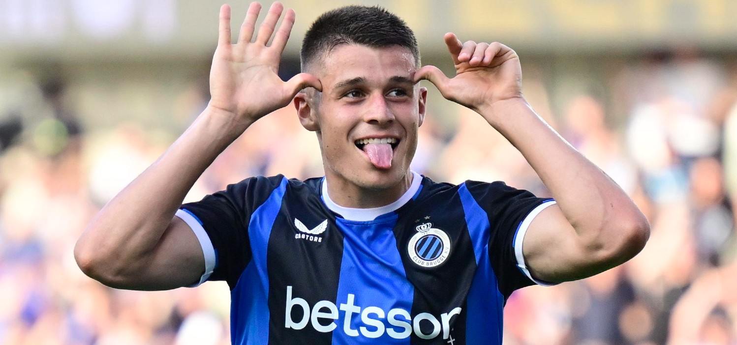 Club Brugge striker Nicolo Tresoldi