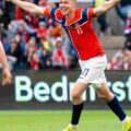 Jorgen Strand Larsen has just scored for Norway against Sweden