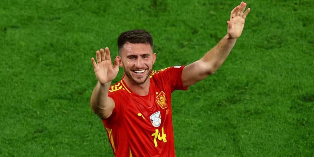 Spain's World Cup winning defender Aymeric Laporte