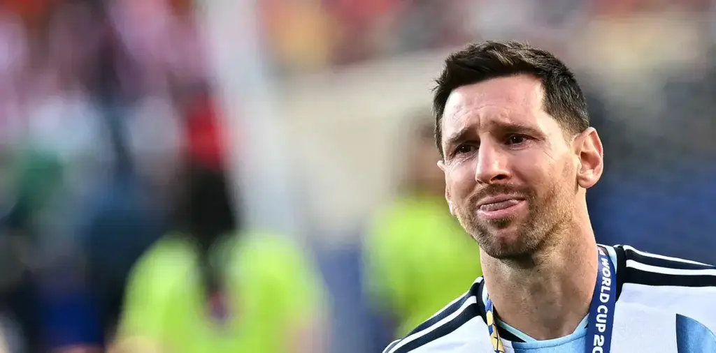 Lionel Messi after losing the 2026 World Cup final to Spain