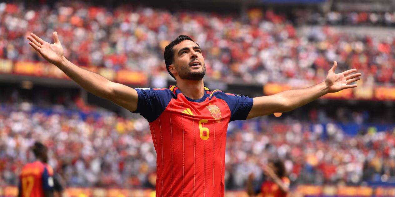 Mikel Merino has just scored against Belgium