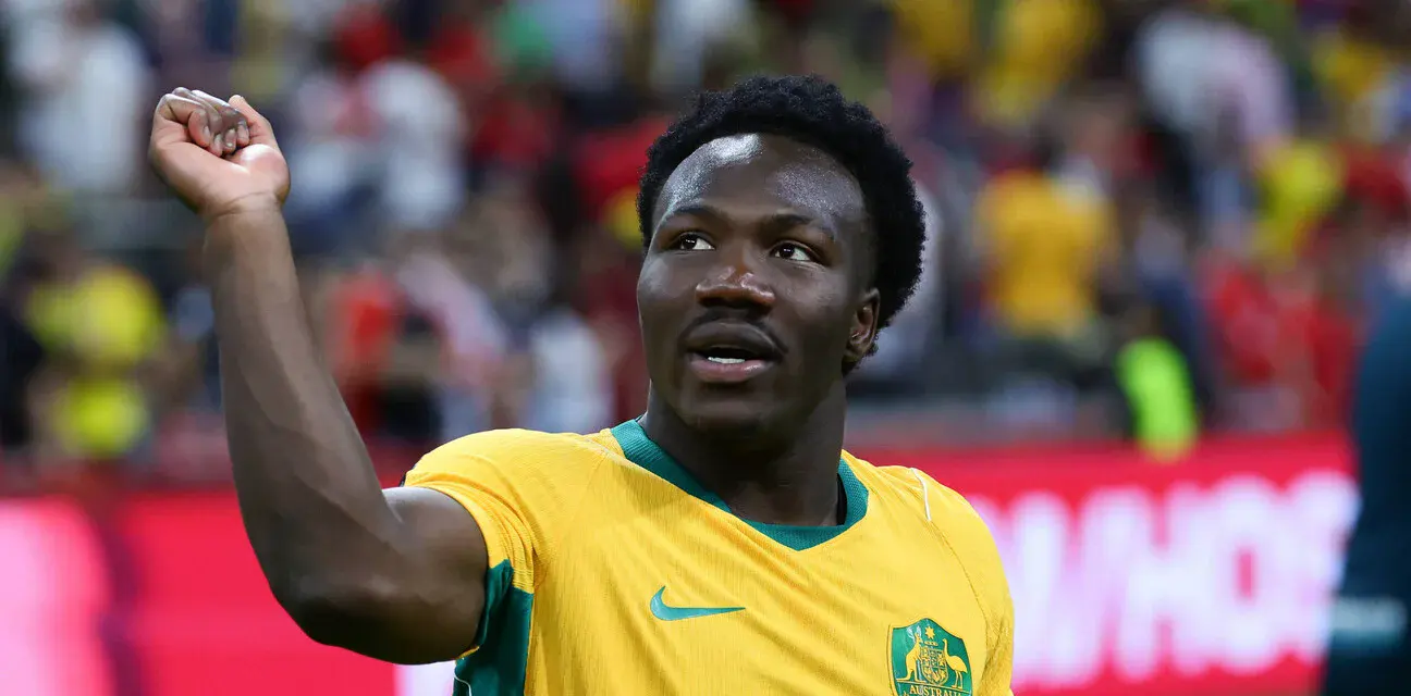 Australian forward Nestory Irankunda