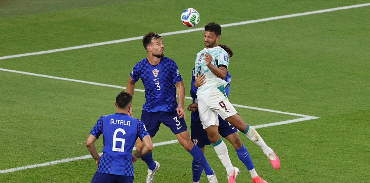 Goncalo Ramos scores stoppage-time header against Croatia