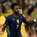 Vinicius Junior has just scored a penalty for Brazil against Australia