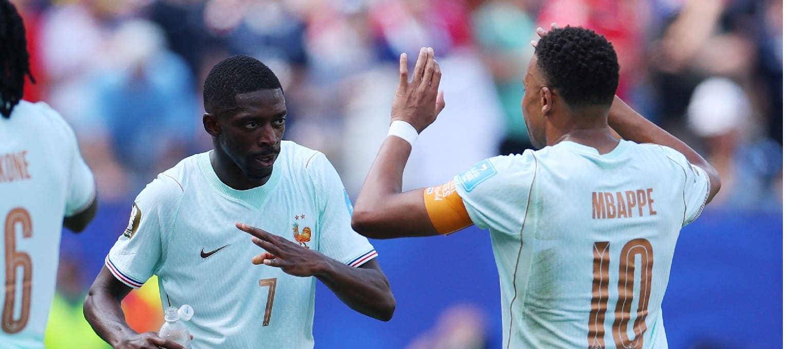 Ousmane Dembele and Kylian Mbappe