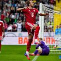 Harry Kane celebrates after scoring against Elversberg