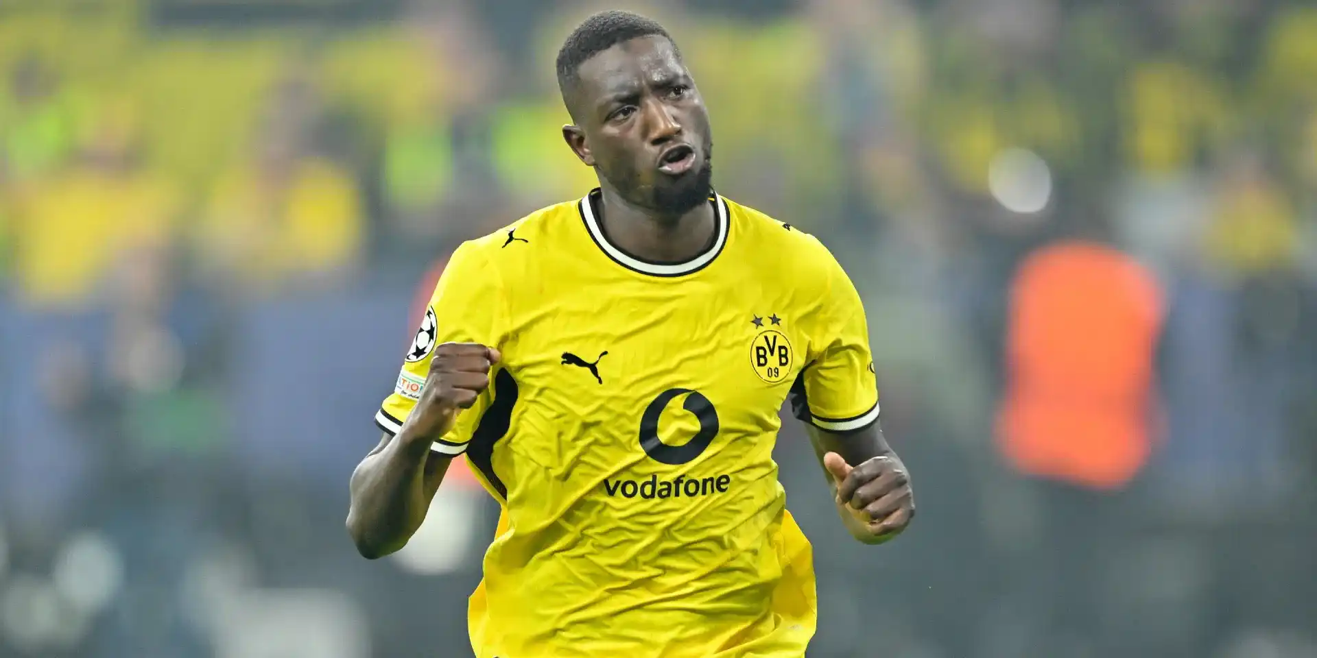 Serhou Guirassy celebrates after scoring against Villarreal