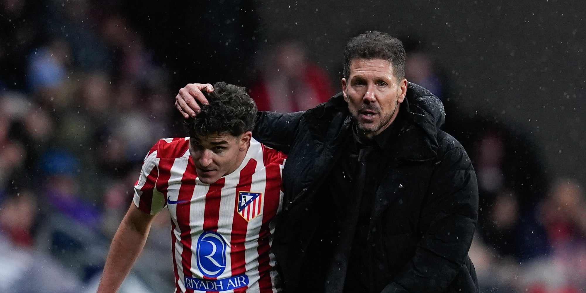 Diego Simeone and Julian Alvarez