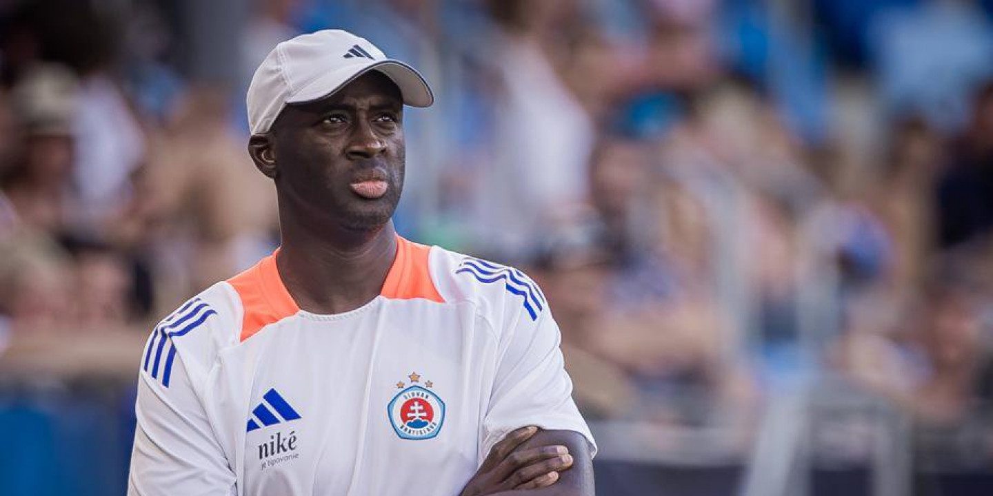 Slovan head coach Yaya Toure