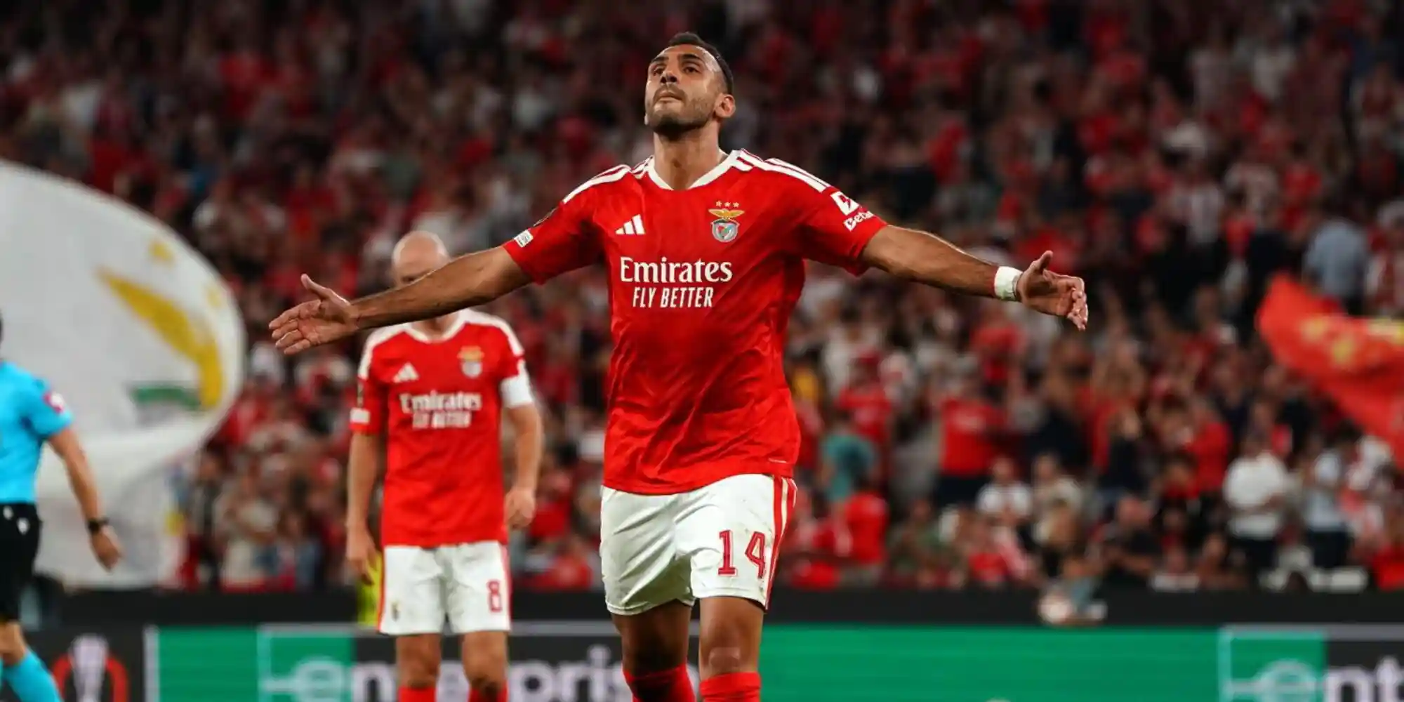 Vangelis Pavlidis has just scored for Benfica against Celtic