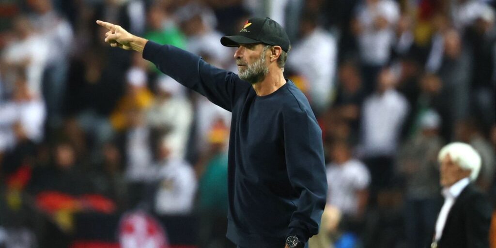 Germany head coach Jurgen Klopp giving instructions from the touch line