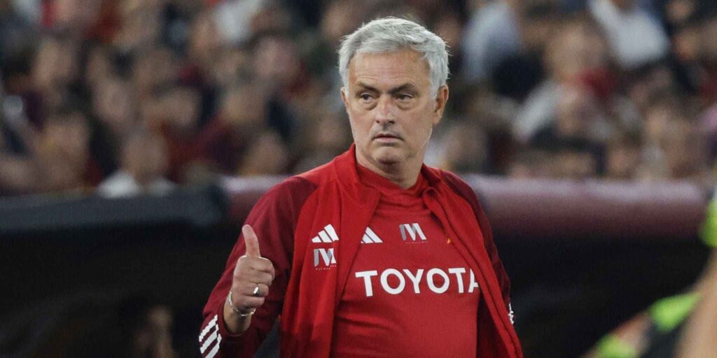 Jose Mourinho during his time as Roma head coach