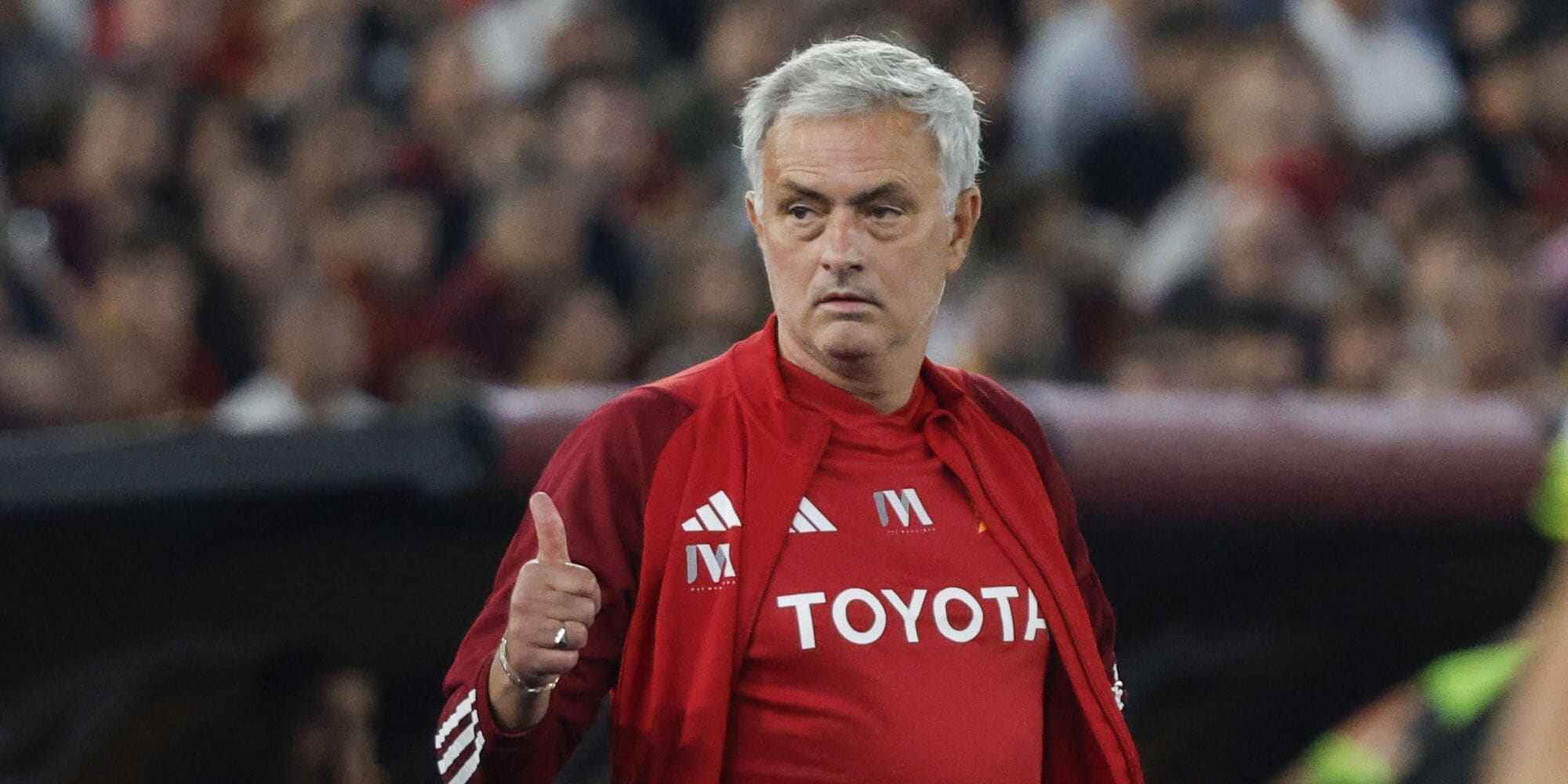 Jose Mourinho during his time as Roma head coach