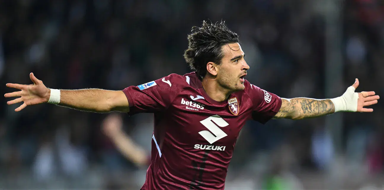 Sandro Kulenovic celebrates after scoring for Torino